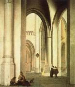 Pieter Jansz Saenredam interior of the st.bavo church,haarlem oil painting
